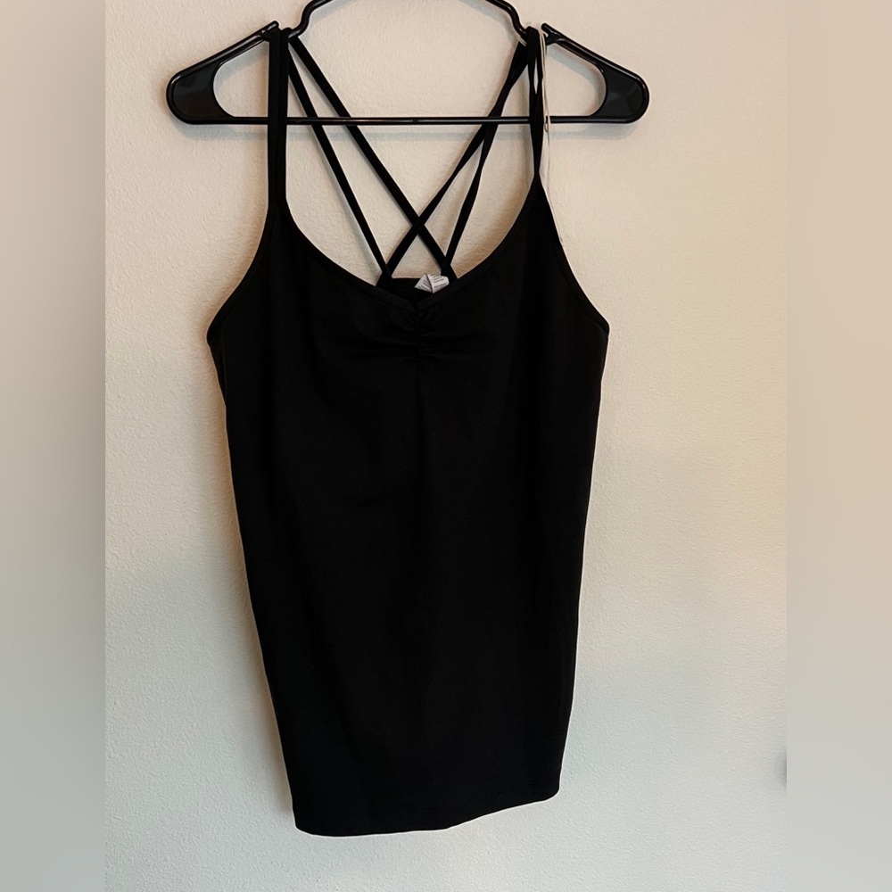 Manduka Black Strappy Tank Top